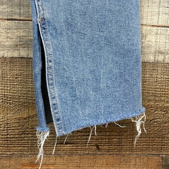 DL1961 Patti Straight High Rise Vintage Jeans Raw Hem Blue Reef Raw Size 27 - Picture 5 of 12